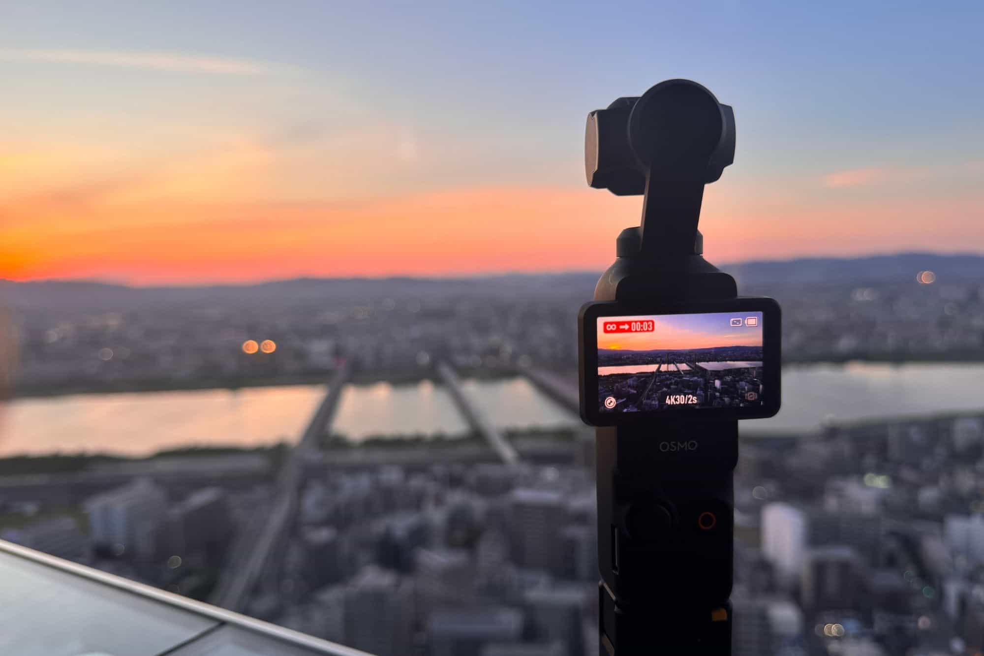 recording a timelapse using the osmo pocket 3